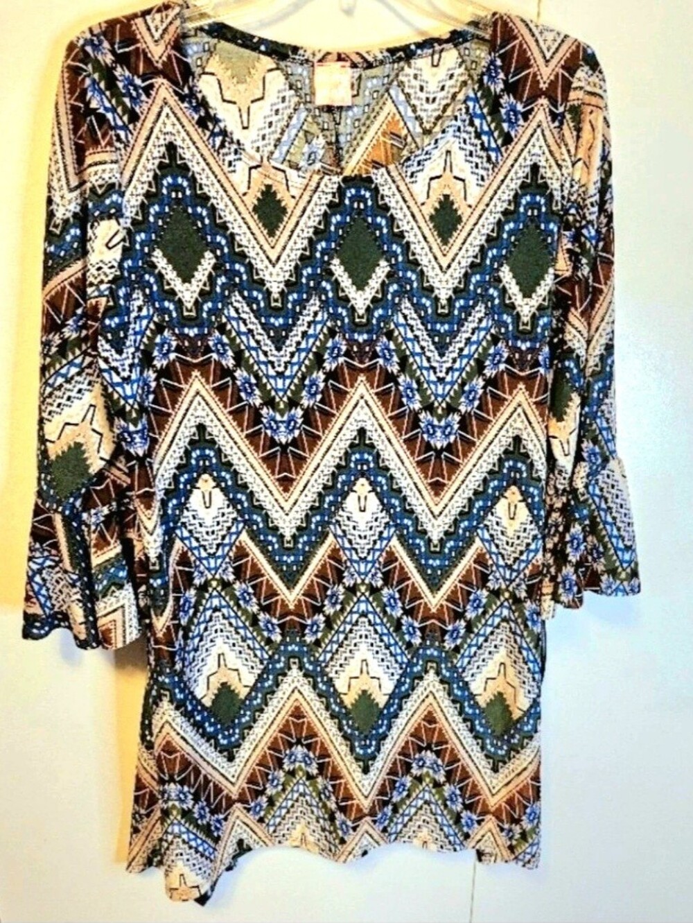 Flirty Pink Women's Size XL Aztec Print Top